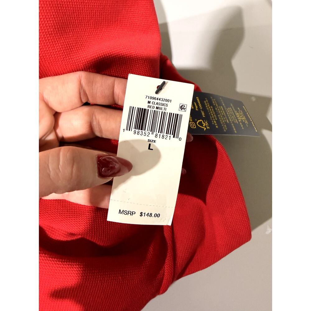 Polo Ralph Lauren Double-Knit Relaxed Fit Track Jacket Red Multicolor Large - Picture 6 of 6